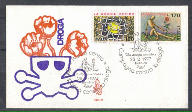 1977 - LOTTO/6657Z - REPUBBLICA - LOTTA DROGA - FDC