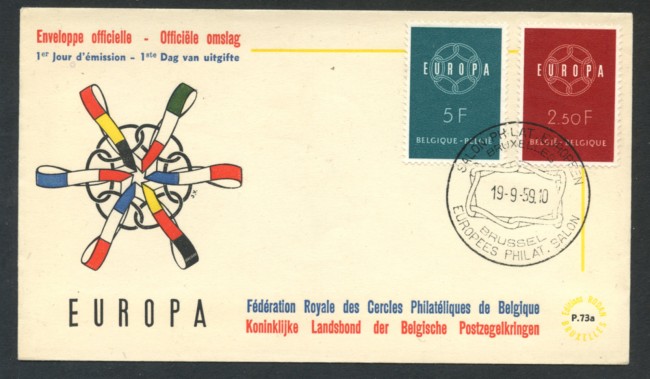 1959 - BELGIO - LOTTO/19844 - EUROPA - BUSTA FDC