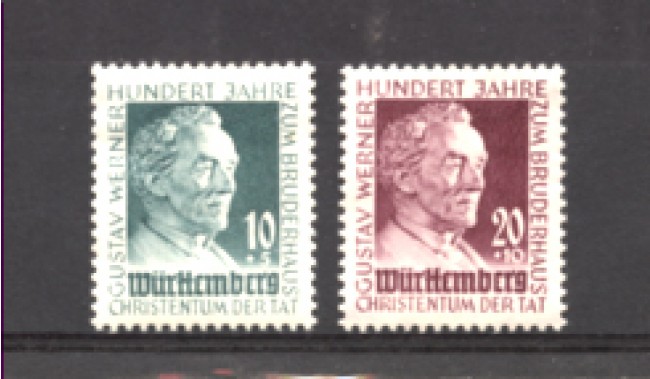 GERMANIA - WURTTEMBERG  OCCUPAZ.- 1949 - LOTTO/10491 - G.WERNER  NUOVI