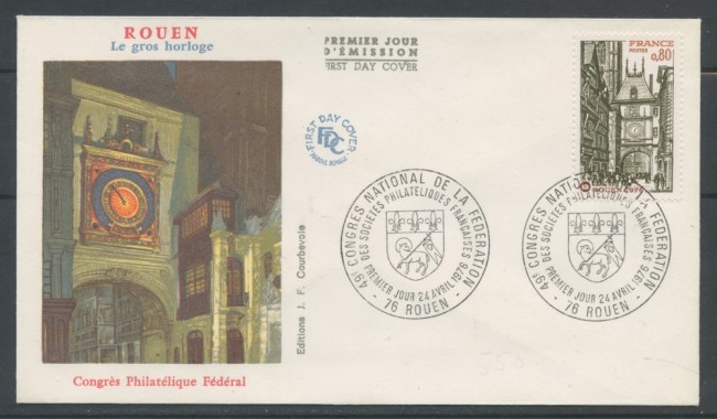 1976 - FRANCIA - CONGRESSO SOCIETA' FILATELICHE - BUSTA FDC - LOTTO/25128