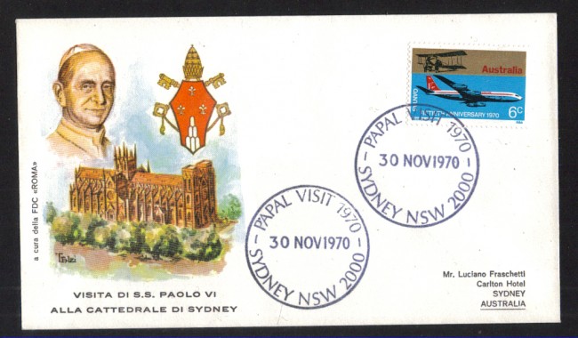 1970 - LOTTO/9939 - VISITA PAPA PAOLO VI° A SIDNEY