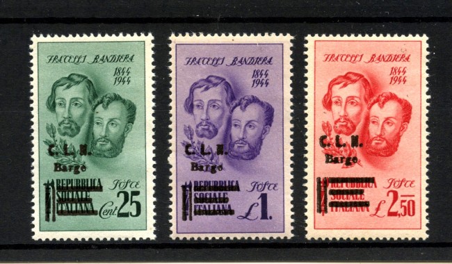 1945 - BARGE - LOTTO/41963 - FRATELLI BANDIERA 3v. - NUOVI