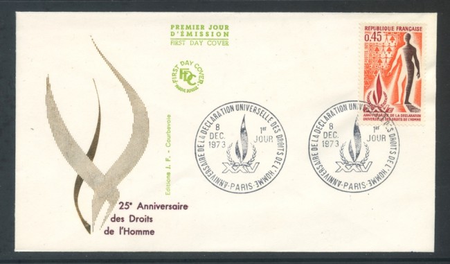 1973 - FRANCIA - DIRITTI DELL'UOMO - BUSTA FDC - LOTTO/25860