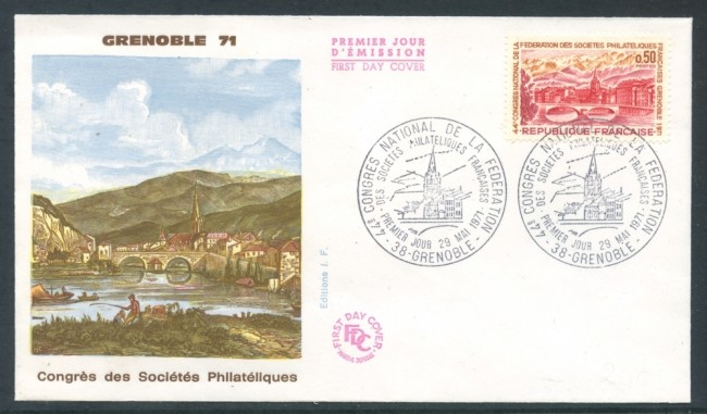 1971 - FRANCIA - SOCIETA' FILATELICHE - BUSTA FDC - LOTTO/26544