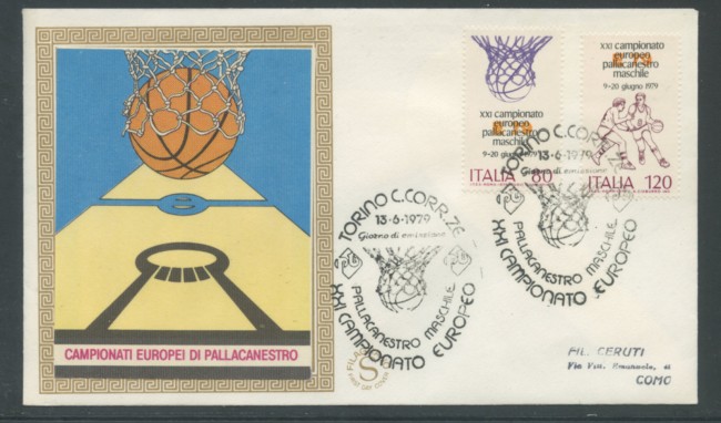 1979 - LOTTO/18583 - REPUBBLICA - PALLACANESTRO MASCHILE - FDC