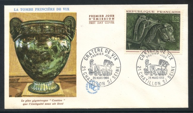 1966 - FRANCIA - CRATERE DE VIX - BUSTA FDC - LOTTO/25886
