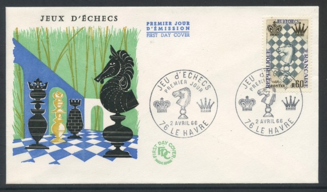 1966 - FRANCIA - FESTIVAL DI SCACCHI - BUSTA FDC - LOTTO/25887