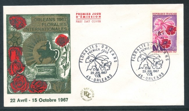 1967 - FRANCIA - MOSTRA FLOREALE ORLEANS - BUSTA FDC - LOTTO/26509