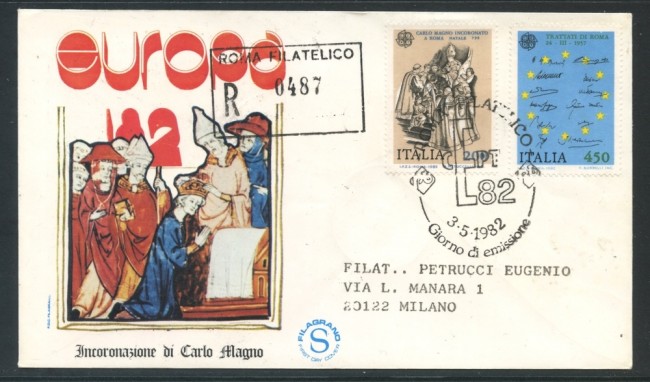 1982 - REPUBBLICA - EUROPA - BUSTA FDC FILAGRANO VIAGGIATA - LOTTO/27270