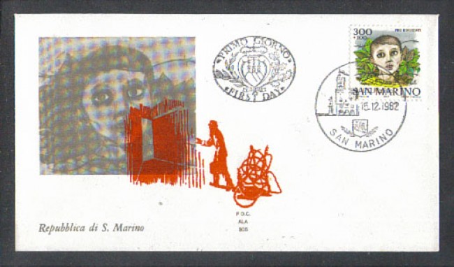 1982 - LOTTO/8032Z - SAN MARINO - PRO RIFUGIATI - FDC