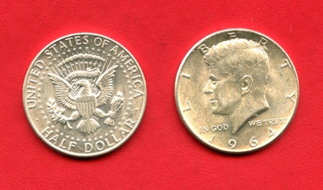 1964 - STATI UNITI - LOTTO/M39825 - 1/2 DOLLARO  ARGENTO KENNEDY