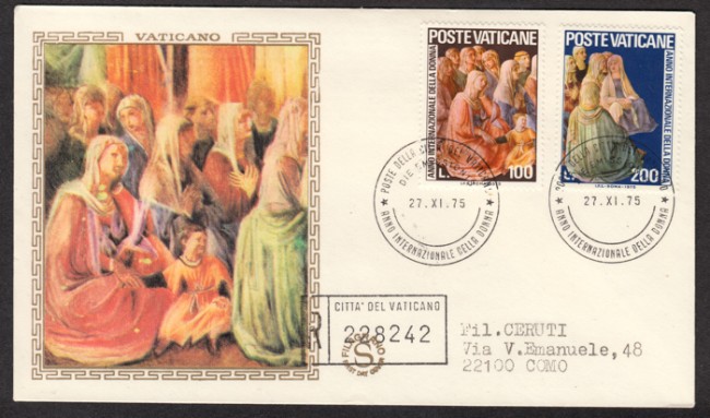 1975 - LOTTO/15048 - VATICANO - ANNO DELLA DONNA - BUSTA FDC