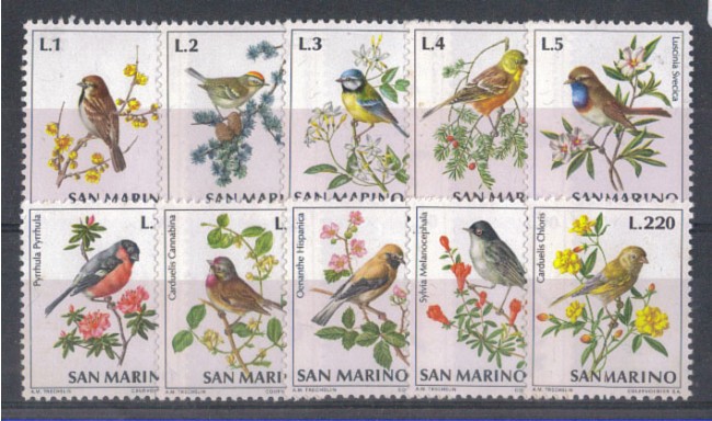 1972 - LOTTO/7936 - SAN MARINO - FAUNA AVICOLA