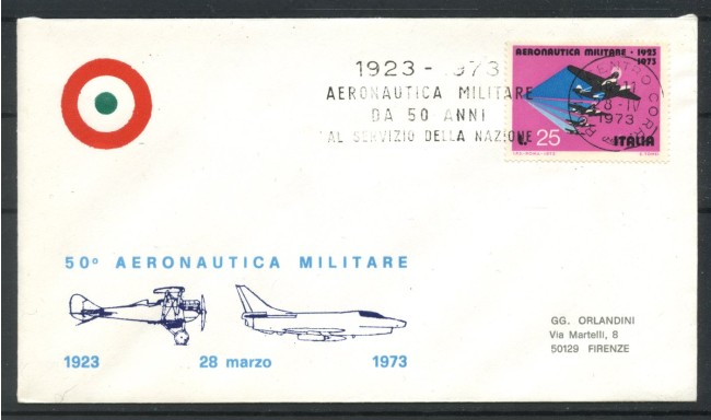 1973 - REPUBBLICA - LOTTO/47701 - 50° AERONAUTICA MILITARE  - BUSTA
