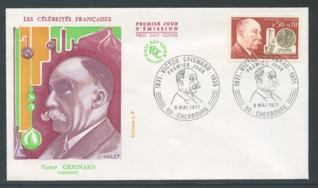 1971 - FRANCIA - VICTOR  GRIGNARD - BUSTA FDC - LOTTO/26725