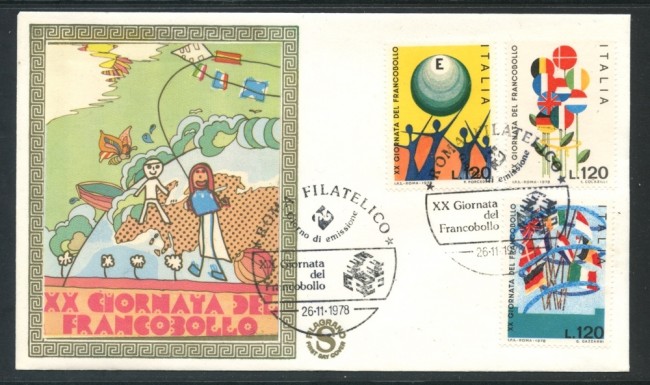 1978 - REPUBBLICA - GIORNATA DEL FRANCOBOLLO - BUSTA FDC FILAGRANO - LOTTO/27289