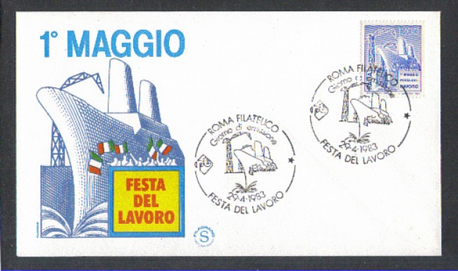 1983 - LOTTO/6787ZA - REPUBBLICA - FESTA DEL LAVORO - FDC
