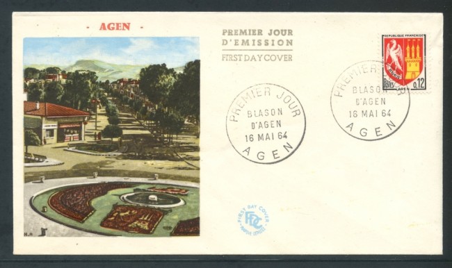 1964 - FRANCIA - STEMMA DI AGEN - BUSTA FDC - LOTTO/26693