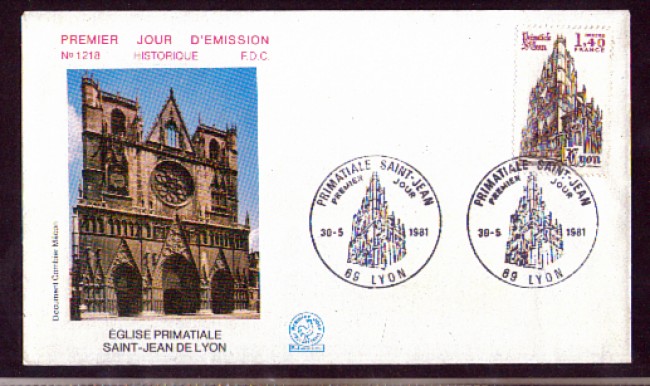 1981 - LOTTO/FRA2132FDC  - FRANCIA - DUOMO DI LIONE - FDC