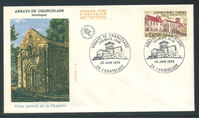 1970 - FRANCIA - ABBAZIA DI CHANCELADE - BUSTA FDC - LOTTO/26669
