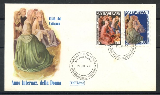 1975 - VATICANO - ANNO DELLA DONNA - BUSTA FDC ROMA - LOTTO/27587