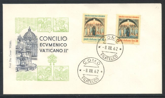 1962 - REPUBBLICA - CONCILIO ECUMENICO - BUSTA FDC - LOTTO/28561