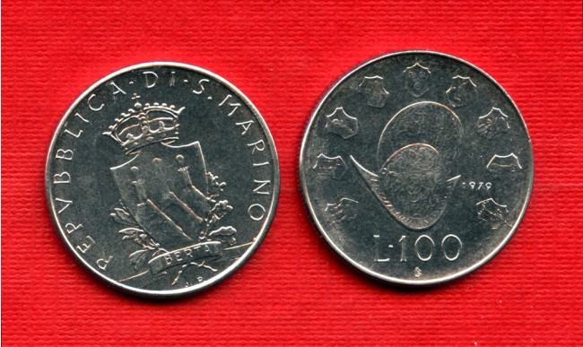 1979 - LOTTO/M23906 - SAN MARINO - 100 LIRE  GLI STEMMI