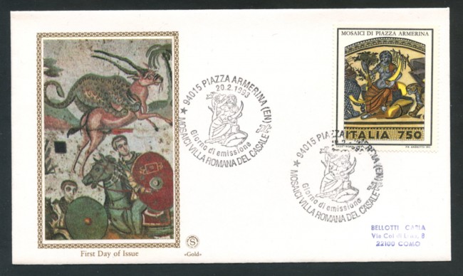 1993 - LOTTO/18289 - REPUBBLICA MOSAICI DI PIAZZA ARMERINA - FDC