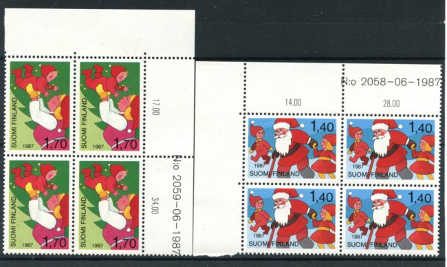 1987 - FINLANDIA - LOTTO/19631Q - NATALE 2v. - NUOVI  QUARTINE