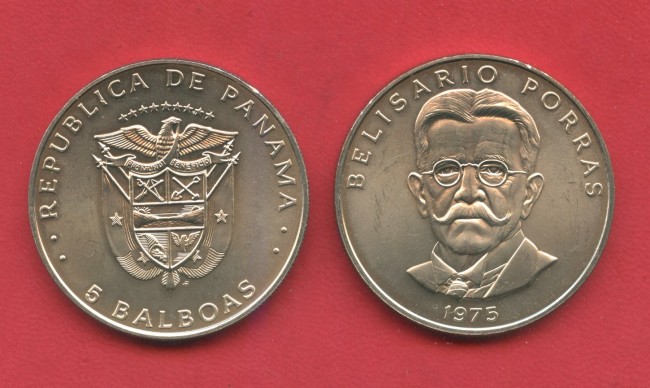 1975 - PANAMA - LOTTO/M42356 - 5 BALBOA BELISARIO PORRAS