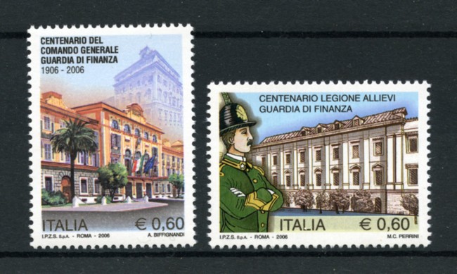 2006 - LOTTO/15184 - REPUBBLICA - CENTENARIO GUARDIA DI FINANZA 2v. - NUOVI