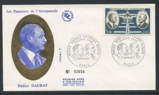 1971 - FRANCIA - PIONIERI DELL'AVIAZIONE - BUSTA FDC - LOTTO/25776
