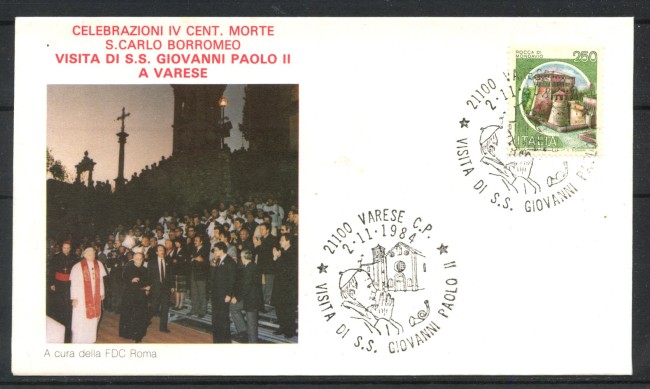 1984 - REPUBBLICA - LOTTO/42816 - VISITA DI S.S.PAPA GIOVANNI PAOLO 2° A  VARESE