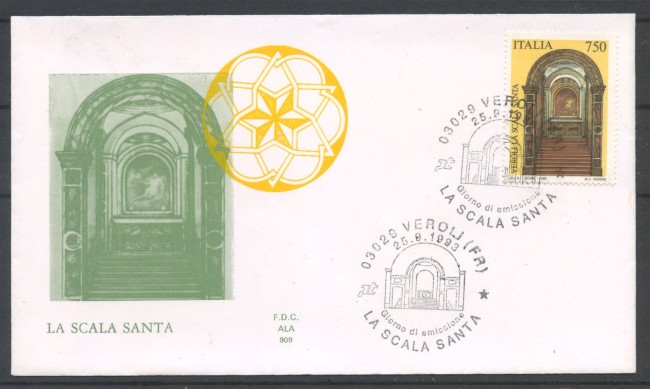 1993 - REPUBBLICA - LOTTO/39139 - SCALA SANTA VEROLI - FDC ALA