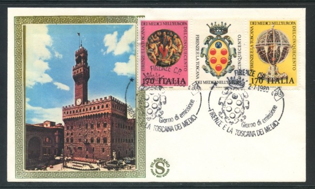 1980 - REPUBBLICA - FIRENZE E I MEDICI - BUSTA FDC FILAGRANO - LOTTO/27406