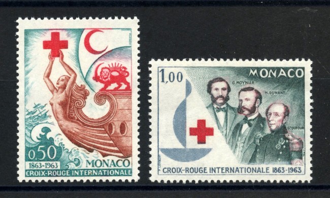 1963 - MONACO - LOTTO/38882 - CENTENARIO CROCE ROSSA 2v. - NUOVI