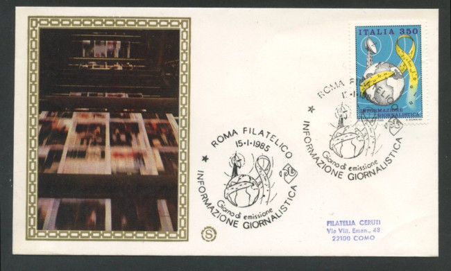 1985 - LOTTO/18392 - REPUBBLICA - INFORMAZIONE GIORNALISTICA - FDC