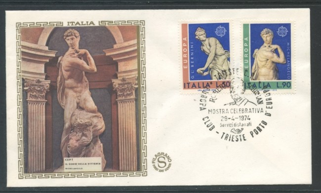 1974 - REPUBBLICA - EUROPA - BUSTA FDC FILAGRANO - LOTTO/27431