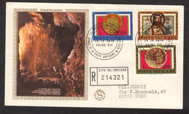 1975 - LOTTO/15050 - VATICANO - ARCHEOLOGIA CRISTIANA - BUSTA FDC