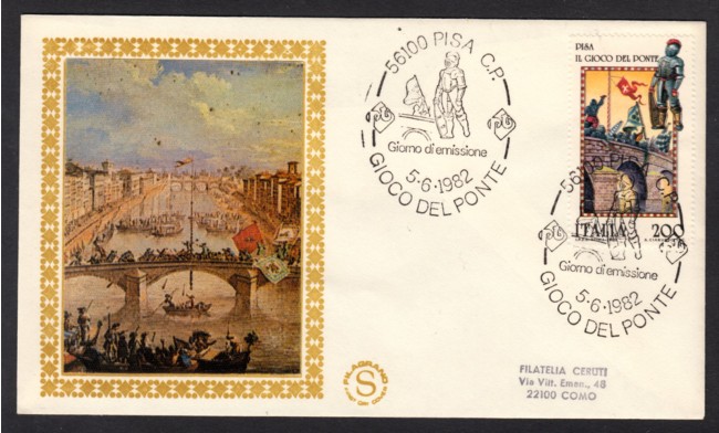 1982 - LOTTO/18469 - REPUBBLICA - GIOCO DEL PONTE - FDC