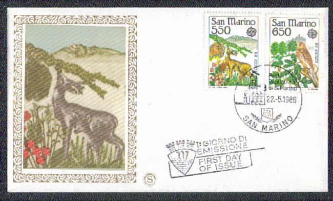 1986 - LOTTO/8065Z - SAN MARINO - EUROPA - FDC