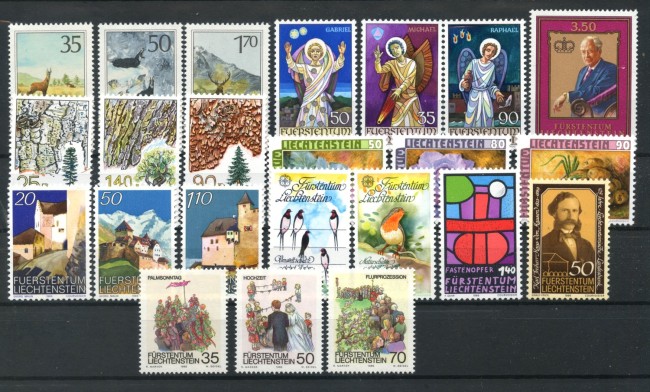 1986 - LIECHTENSTEIN - LOTTO/47853 - ANNATA COMPLETA 23  FRANCOBOLLI NUOVI
