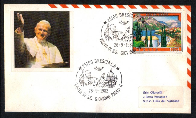 1982 - LBF/3758 - ITALIA - VISITA DEL PAPA A BRESCIA