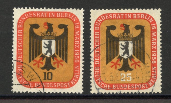 1956 - GERMANIA BERLINO - LOTTO/39929 - CONSIGLIO FEDERALE 2v. - USATi