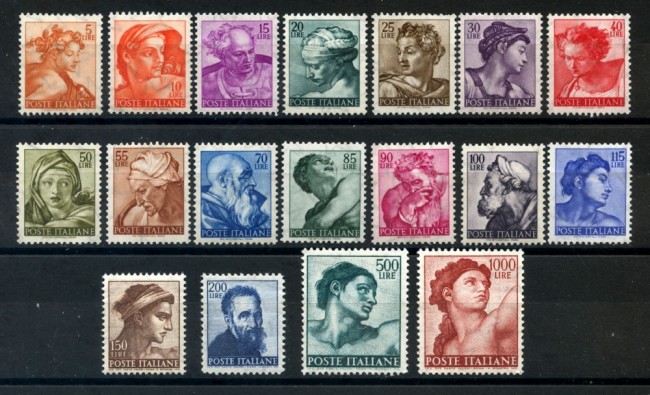 1961 - REPUBBLICA - MICHELANGIOLESCA 19v. - NUOVI - LOTTO/27243
