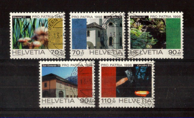 1998 - LOTTO/SVI1581CPU - SVIZZERA - PRO PATRIA 5v. - USATI