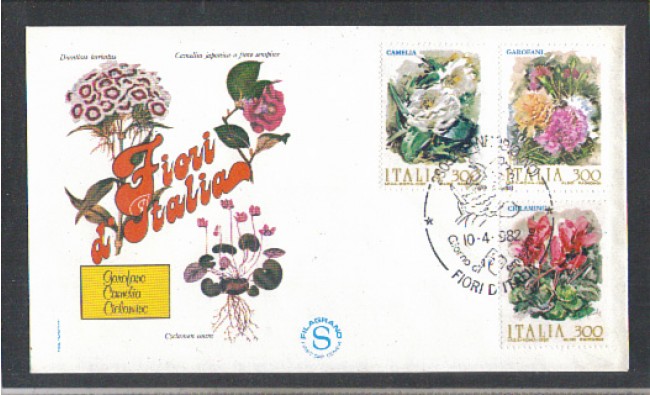 1982 - LOTTO/6763ZB - REPUBBLICA - FIORI 2° SERIE - FDC