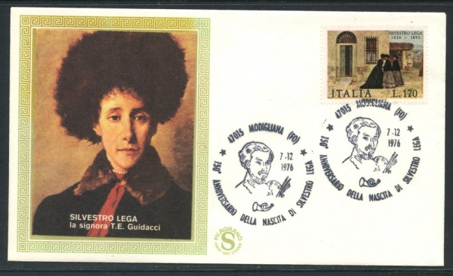 1976 - REPUBBLICA - SILVESTRO LEGA - BUSTA FDC FILAGRANO - LOTTO/27504
