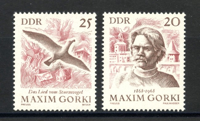 1968 - GERMANIA DDR - MASSIMO  GORKIJ 2v. - NUOVI - LOTTO/36262