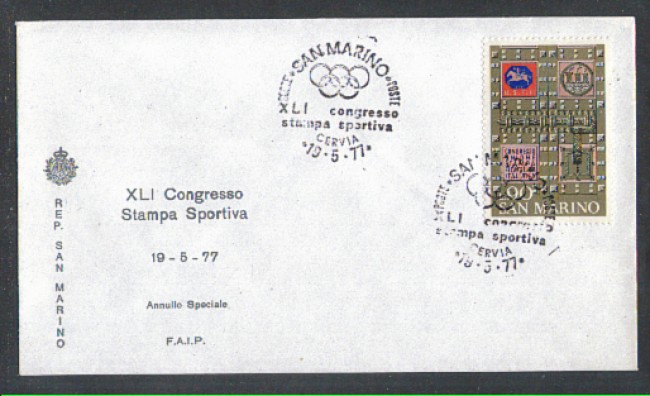 1977 - LBF/3875 - SAN MARINO - CONGRESSO STAMPA SPORTIVA